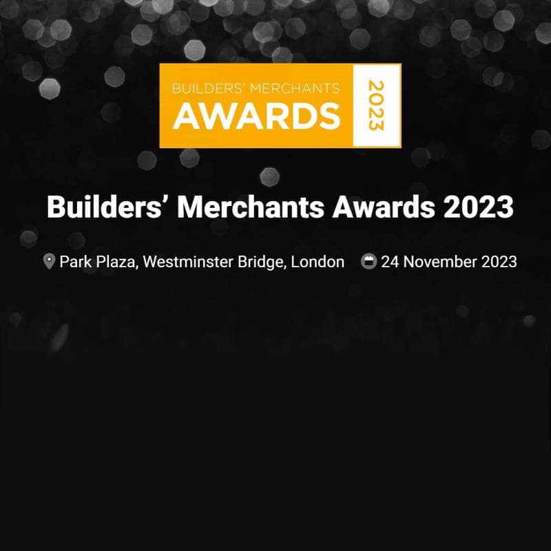 2023 Builders' Merchants Awards event poster, London.