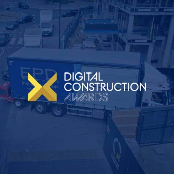 Lorry at Digital Construction Awards event.