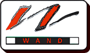 Logo with stylised black and red "N" above "WAND" text.