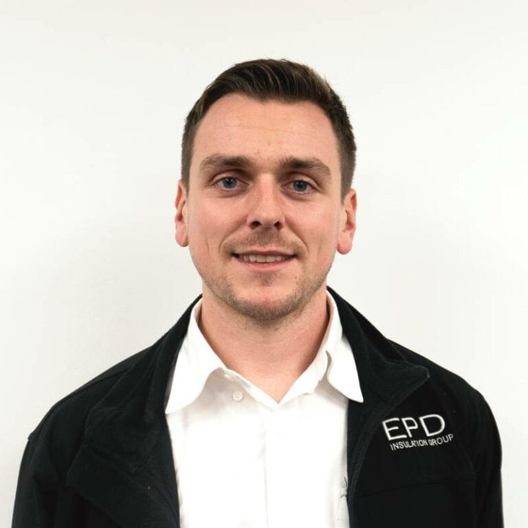 Professional man smiling, wearing EPD Insulation Group jacket.