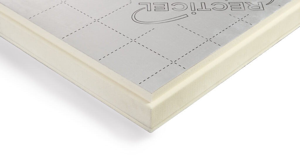 Close-up of beige ceramic tile with grid pattern