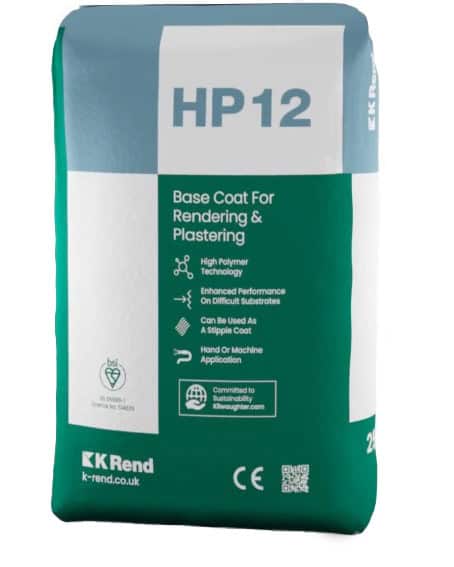 HP12 K Rend base coat plastering product bag