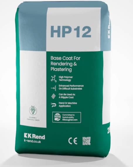 HP12 Base Coat plaster bag by K-Rend