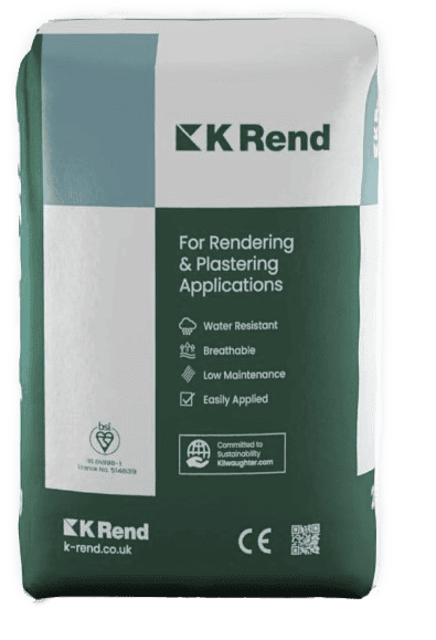 K Rend plaster bag for rendering and plastering applications