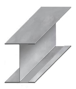 Metal Z-shaped structural steel beam