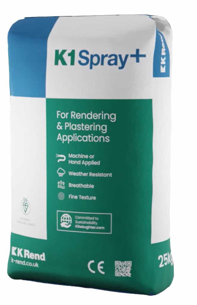 K1 Spray+ plastering bag for rendering applications