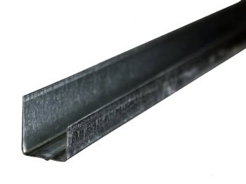 Close-up of a black metal angle iron