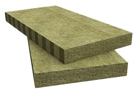 Stacked insulation boards on white background