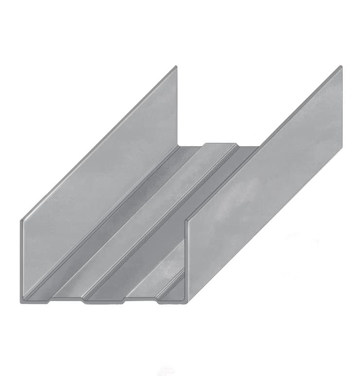 Silver metal angle bracket on white background