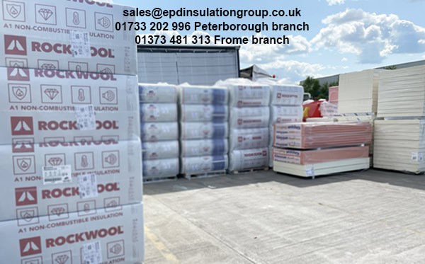 Insulation materials stored at outdoor warehouse facility