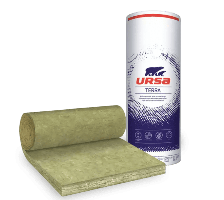 URSA Terra insulation rolls and packaging