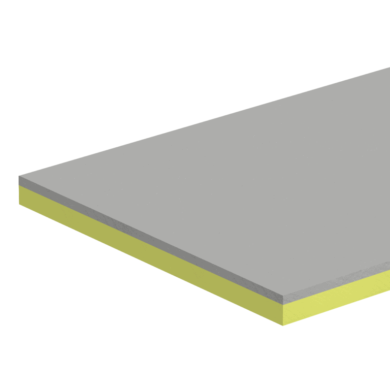 Grey board with yellow edge on black background