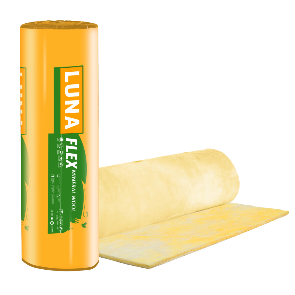 Roll of Luna Flex mineral wool insulation