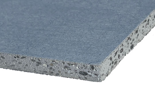 Close-up of textured grey foam insulation board